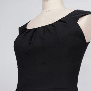 50’s pencil femme fatale pin up mid century little black dress